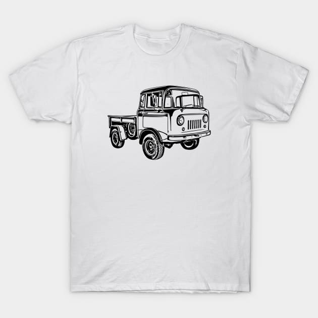 Willys FC170 Sketch Art T-Shirt by DemangDesign